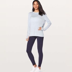 Lululemon Bring It Backbend Super Soft Thick Sweater Light Blue Sz 2